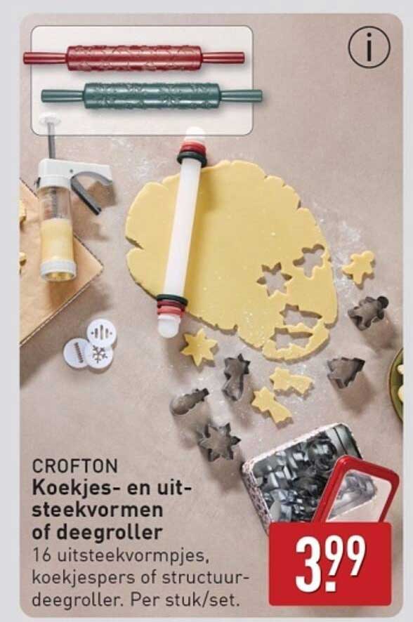 CROFTON Koekjes- en uitsteekvormen of deegroller