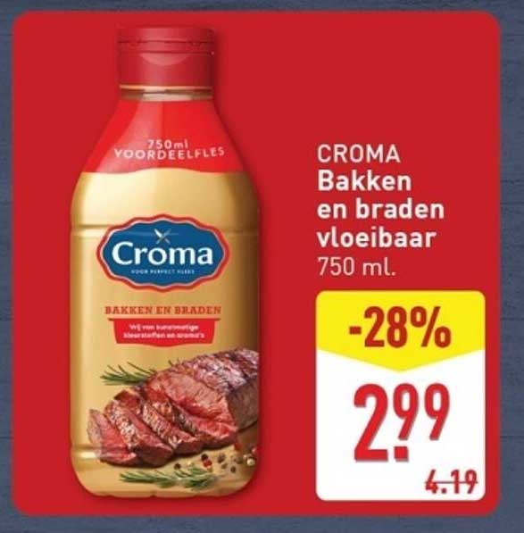 CROMA Bakken en braden vloeibaar 750 ml.