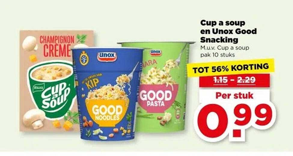Cup a soup en Unox Good Snacking