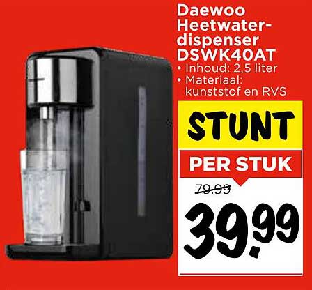 Daewoo Heetwater-dispenser DSWK40AT
