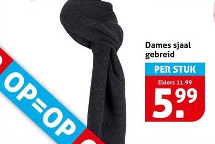 Dames sjaal gebreid