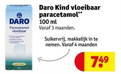 Daro Kind vloeibaar paracetamol** 100 ml