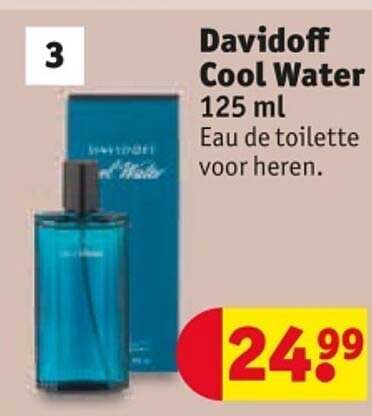 Davidoff Cool Water 125 ml Eau de toilette voor heren.