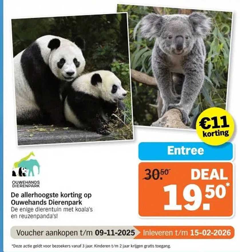 De allerhoogste korting op Ouwehands Dierenpark