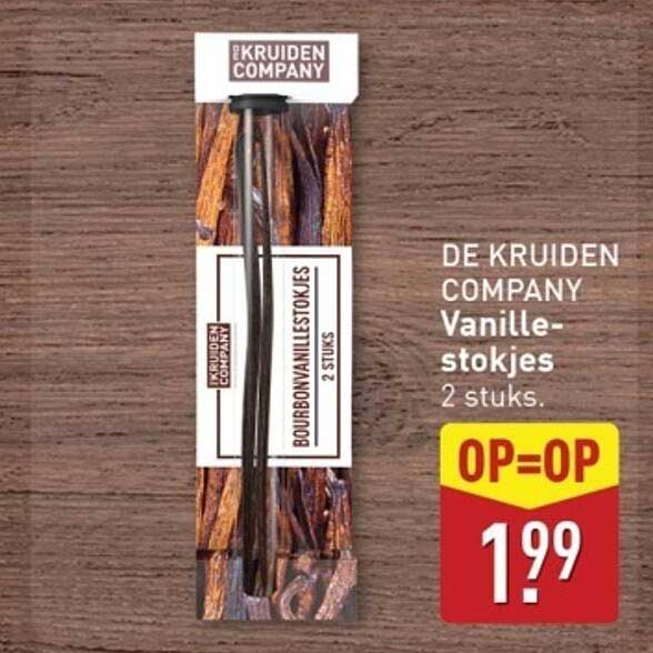 DE KRUIDEN COMPANY Vanille-stokjes 2 stuks.