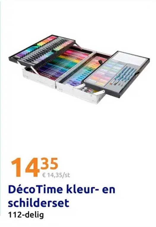 DécoTime kleur- en schilderset 112-delig