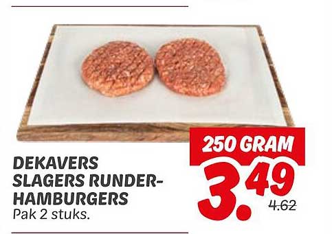 DEKAVERS SLAGERS RUNDER-HAMBURGERS