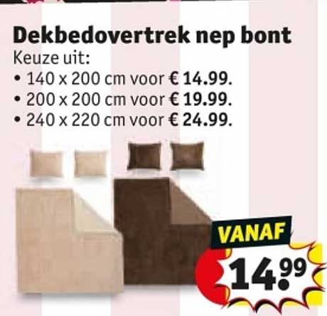 Dekbedovertrek nep bont