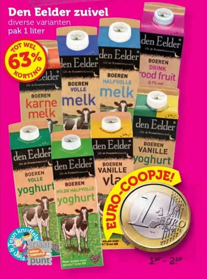 Den Eelder zuivel diverse varianten pak 1 liter