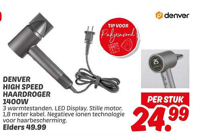 DENVER HIGH SPEED HAARDROGER 1400W