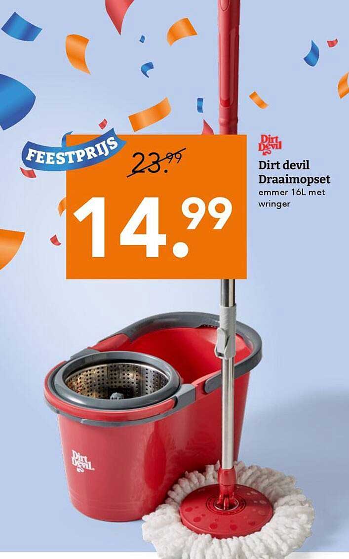 Dirt devil Draaimopset emmer 16L met wringer