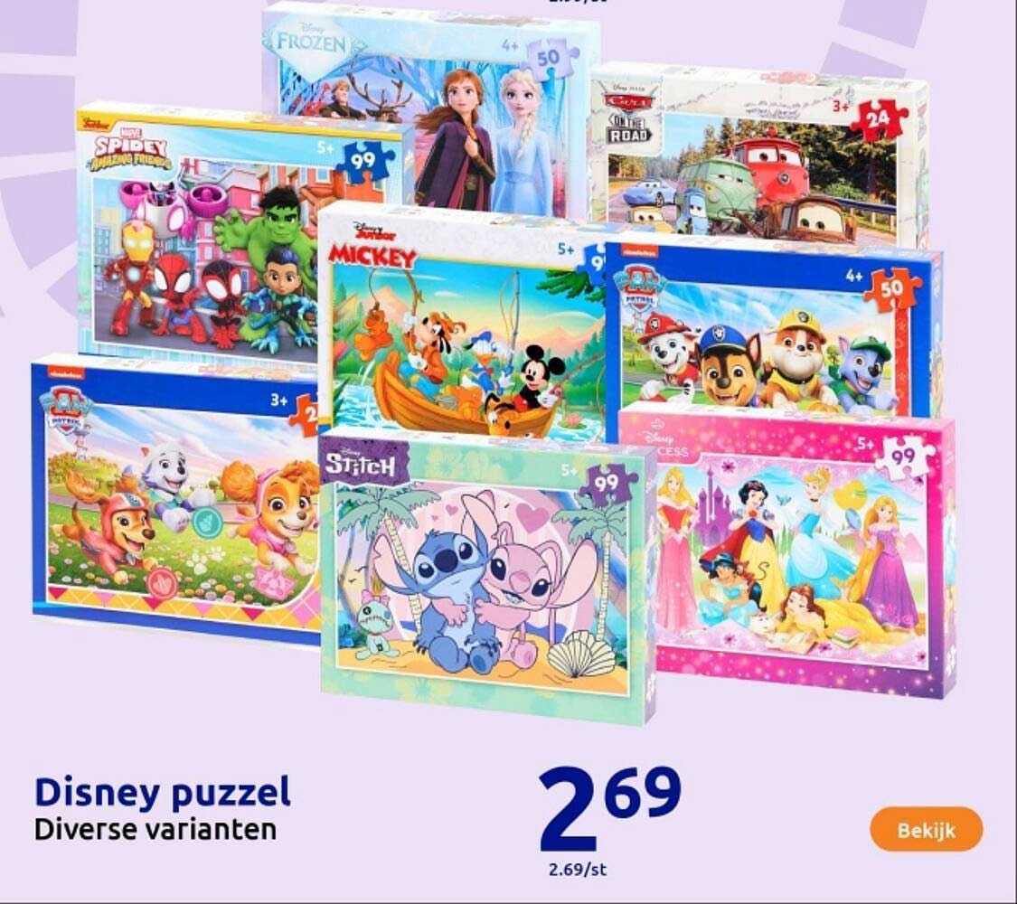 Disney puzzel Diverse varianten