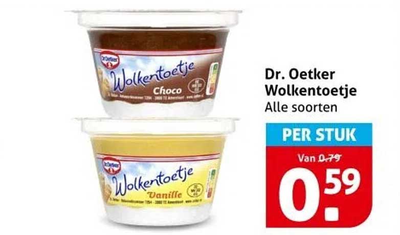 Dr. Oetker Wolkentootje Alle soorten