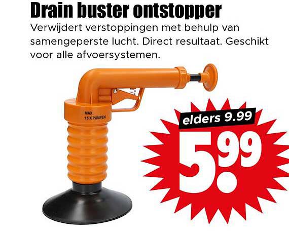 Drain buster ontstopper