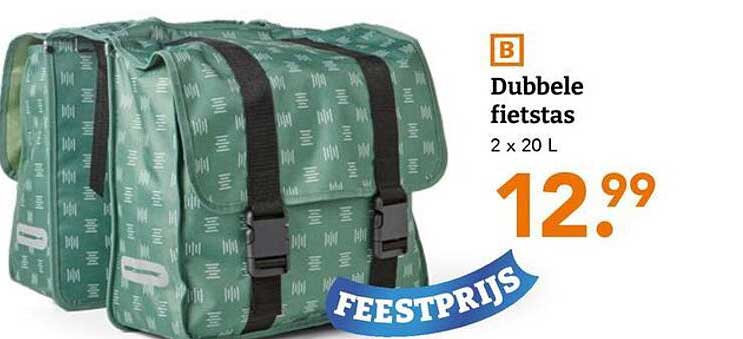Dubbele fietstas 2 x 20 L