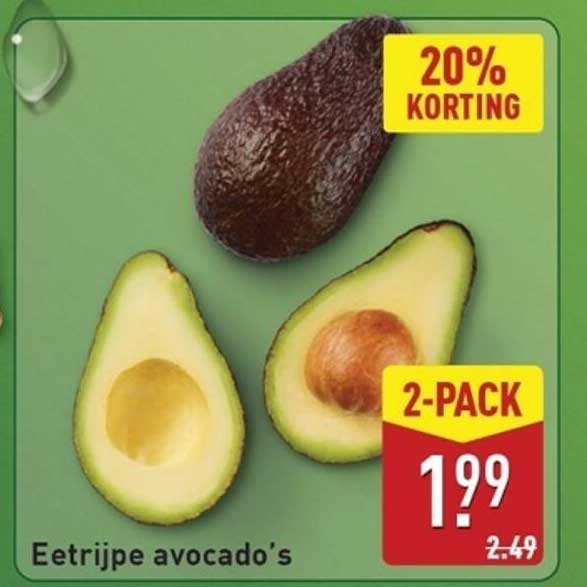 Eetrijpe avocado's