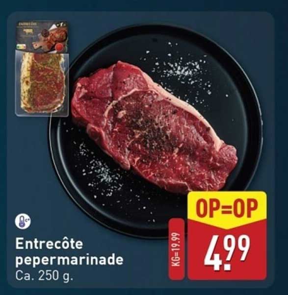 Entrecôte pepermarinade