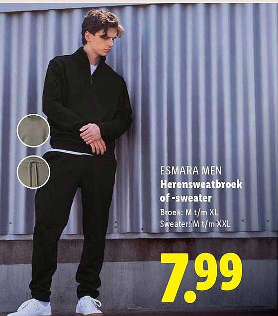 ESMARA MEN Herensweatbroek of -sweater
