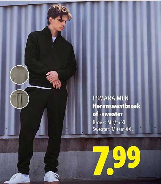ESMARA MEN Herensweatbroek of -sweater