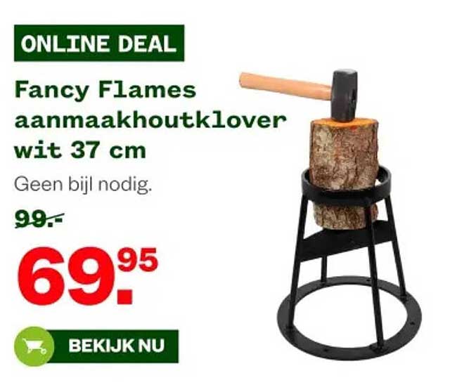 Fancy Flames aanmaakhoutklover wit 37 cm