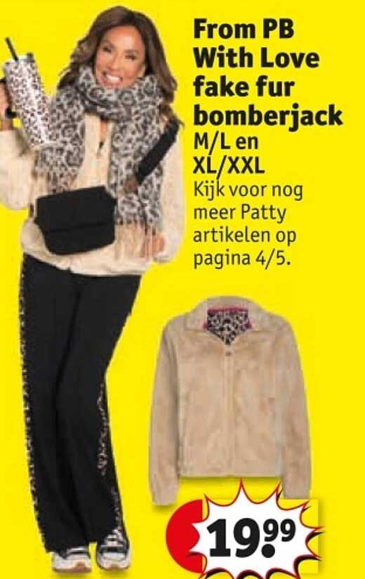 From PB With Love fake fur bomberjack
