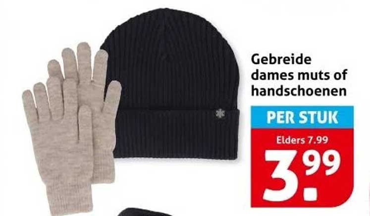 Gebreide dames muts of handschoenen