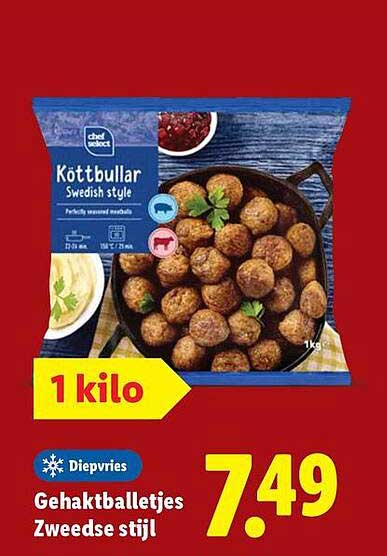 Gehaktballetjes Zweedse stijl