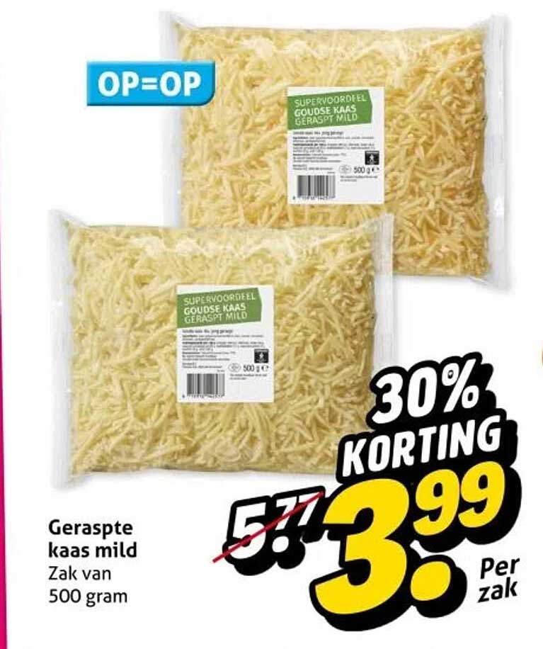 Geraspte kaas mild