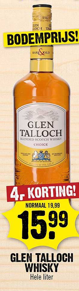GLEN TALLECH WHISKY Hele liter