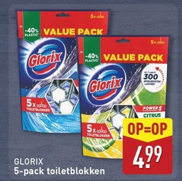 GLORIX 5-pack toiletblokken