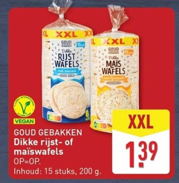 GOUD GEBAKKEN Dikke rijst- of maïswafels