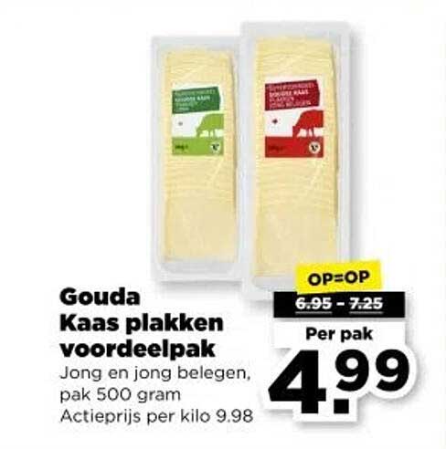 Gouda Kaas plakken voordeelpak