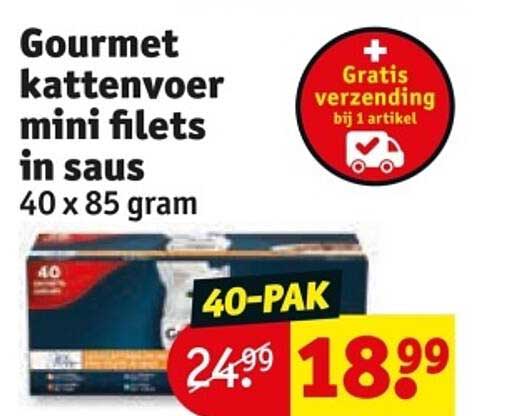 Gourmet kattenvoer mini filets in saus