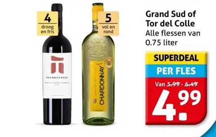 Grand Sud of Tor del Colle Alle flessen van 0.75 liter