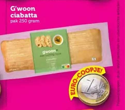 G'woon ciabatta pak 250 gram