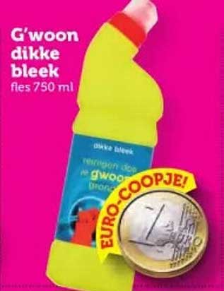G'woon dikke bleek fles 750 ml