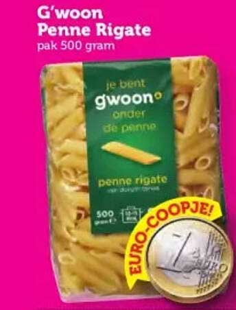 G'woon Penne Rigate pak 500 gram