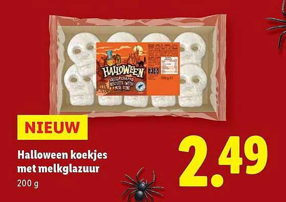 Halloween koekjes met melkglaasuur