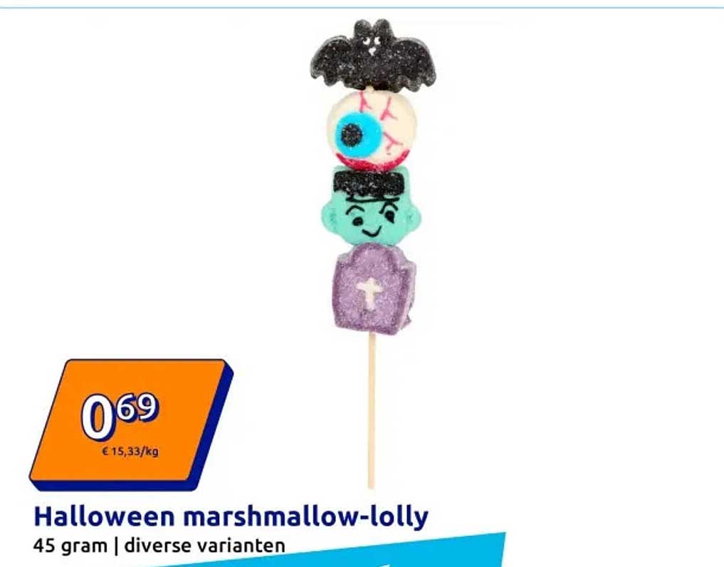 Halloween marshmallow-lolly