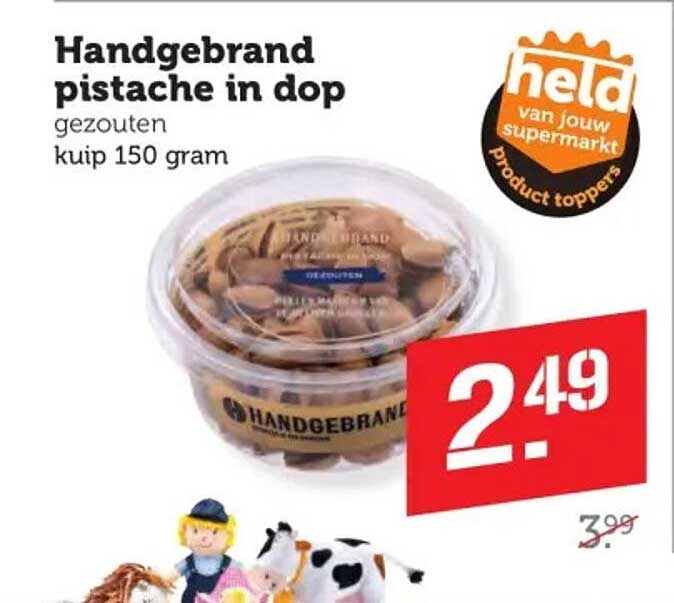 Handgebrand pistache in dop