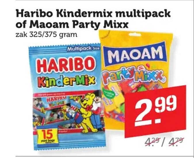 Haribo Kindermix multipack of Maoam Party Mixx