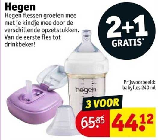 Hegen flessen groeien mee met je kindje met de verschillende opzetstukken.