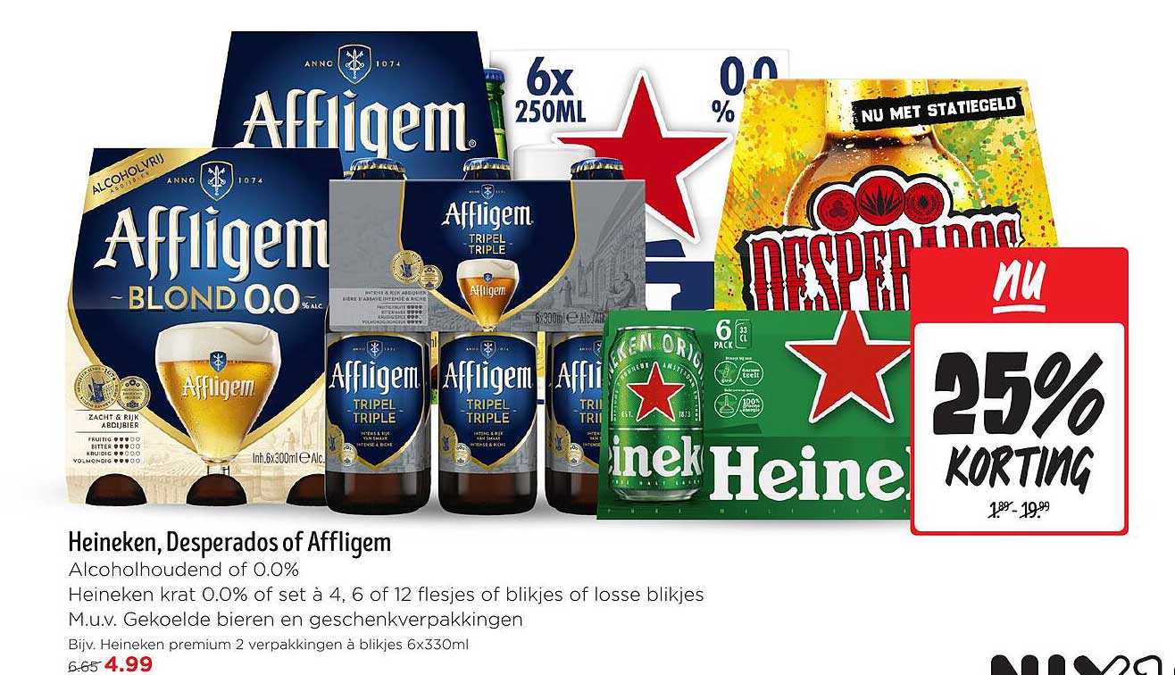Heineken, Desperados of Affligem - Alcoholhoudend 0.0%