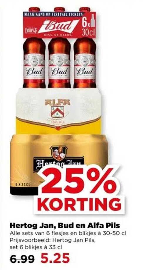 Hertog Jan, Bud en Alfa Pils