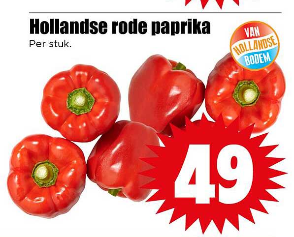 Hollandse rode paprika