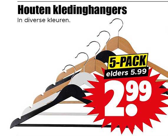 Houten kledinghangers