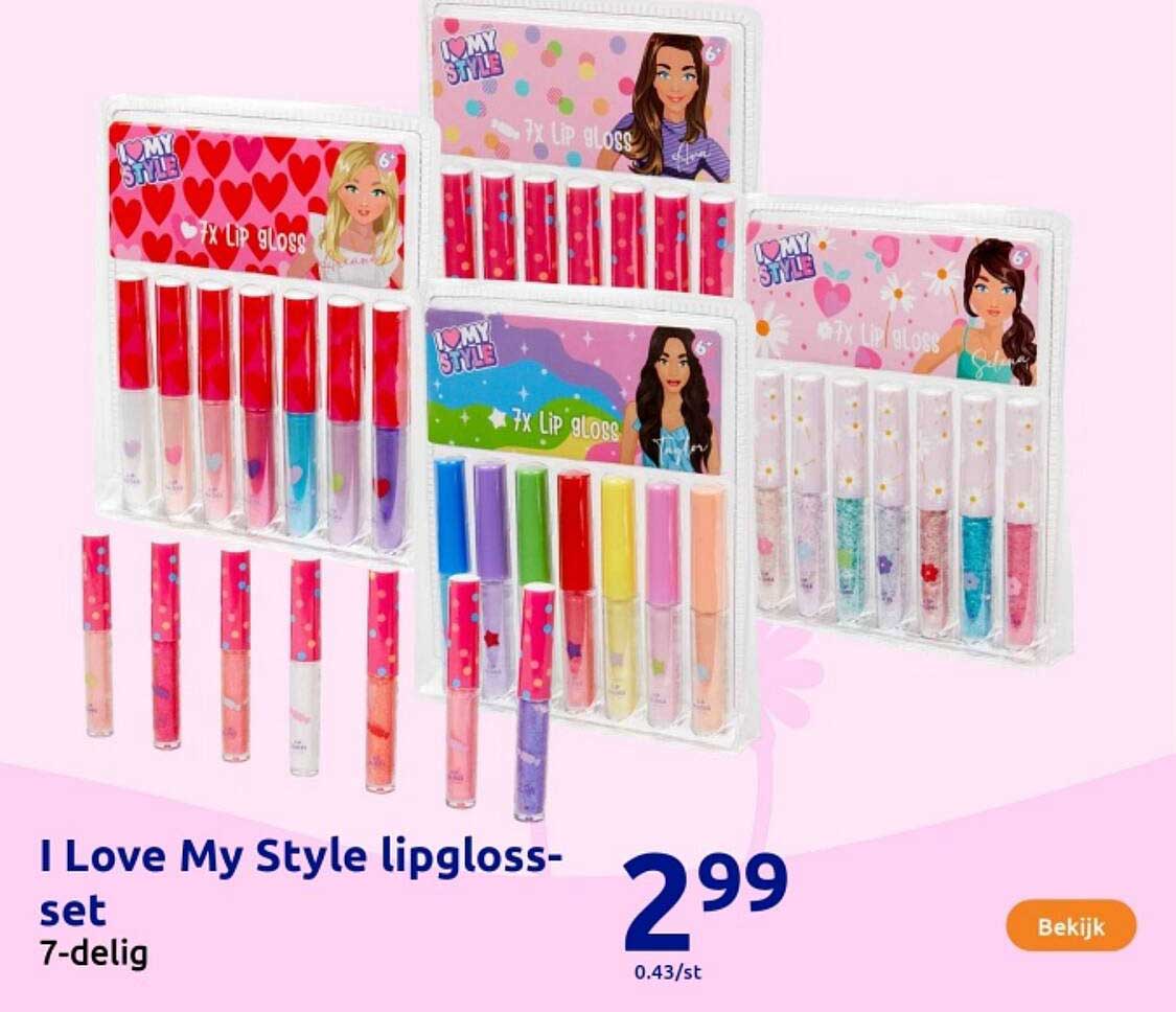 I Love My Style lipgloss-set 7-delig