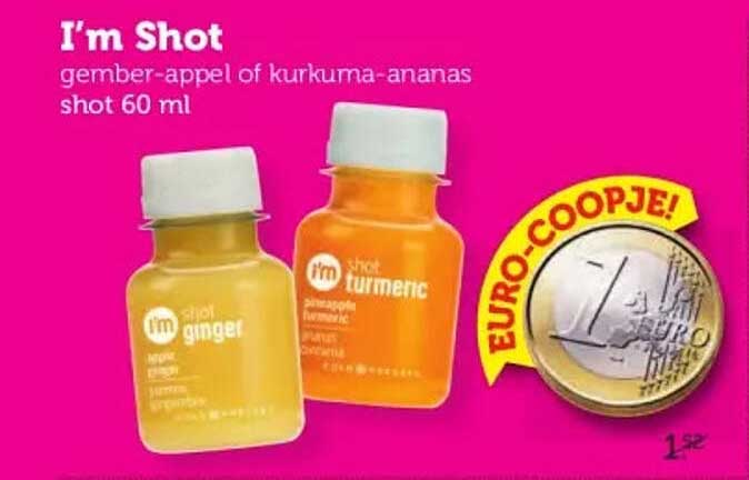 I’m Shot gember-appel of kurkuma-ananas shot 60 ml