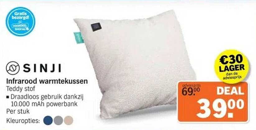 Infrarood warmtekussen Teddy stof