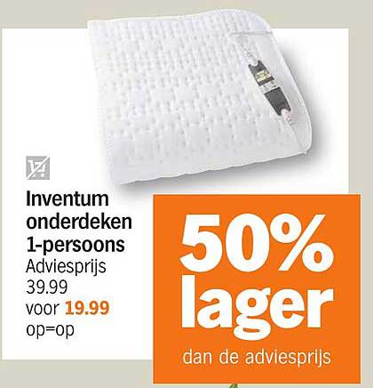 Inventum onderdeken 1-persoons